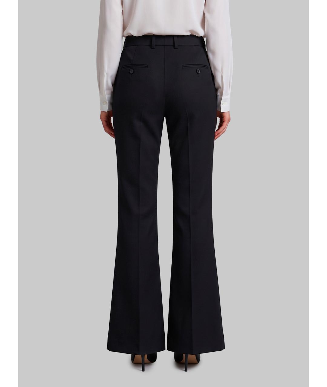CELINE Черные шерстяные брюки широкие, фото 4