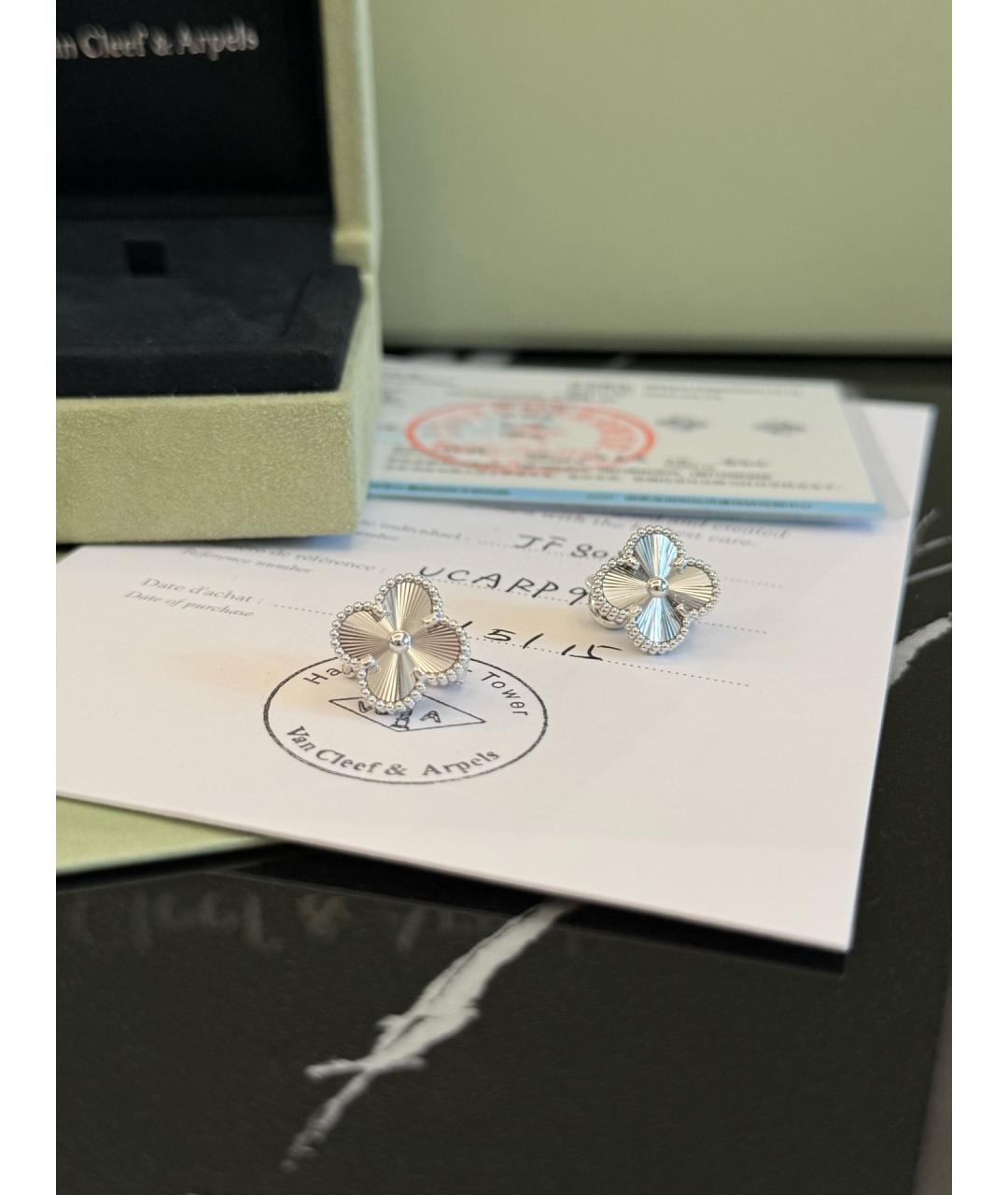VAN CLEEF & ARPELS Серебряные серьги из белого золота, фото 4