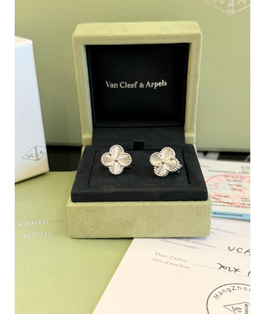 VAN CLEEF & ARPELS Серебряные серьги из белого золота, фото 3
