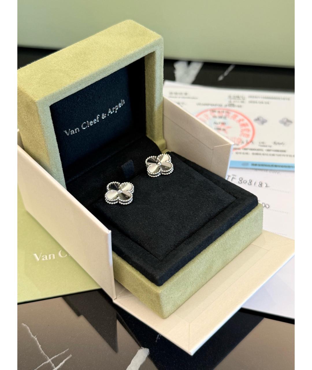 VAN CLEEF & ARPELS Серебряные серьги из белого золота, фото 6