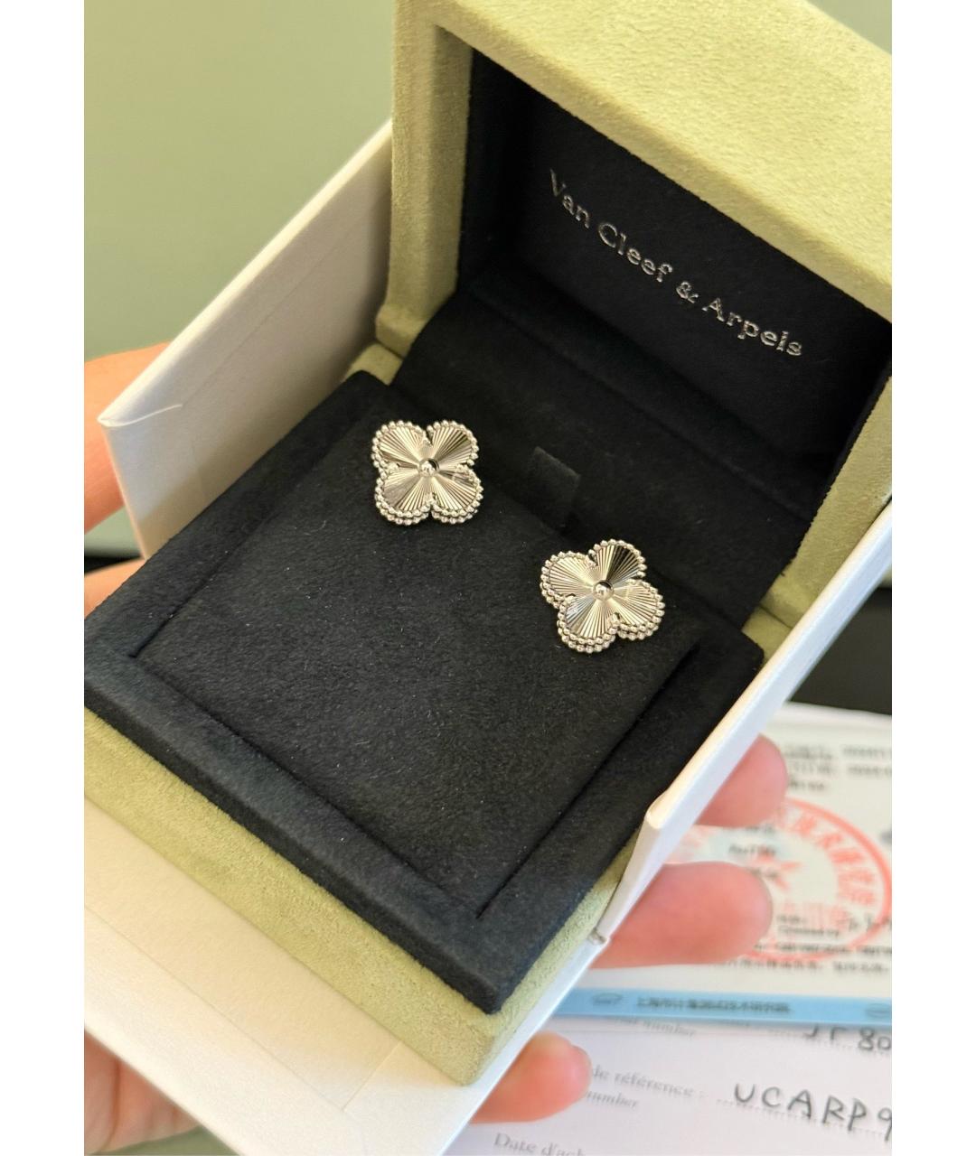 VAN CLEEF & ARPELS Серебряные серьги из белого золота, фото 7