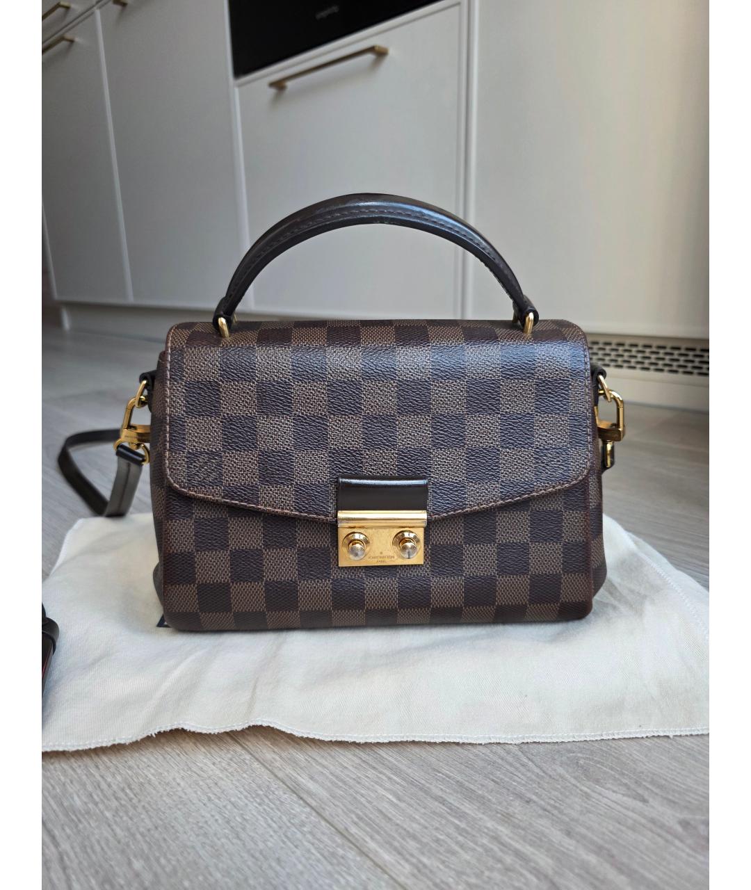 LOUIS VUITTON Коричневая сумка через плечо из канвы, фото 2