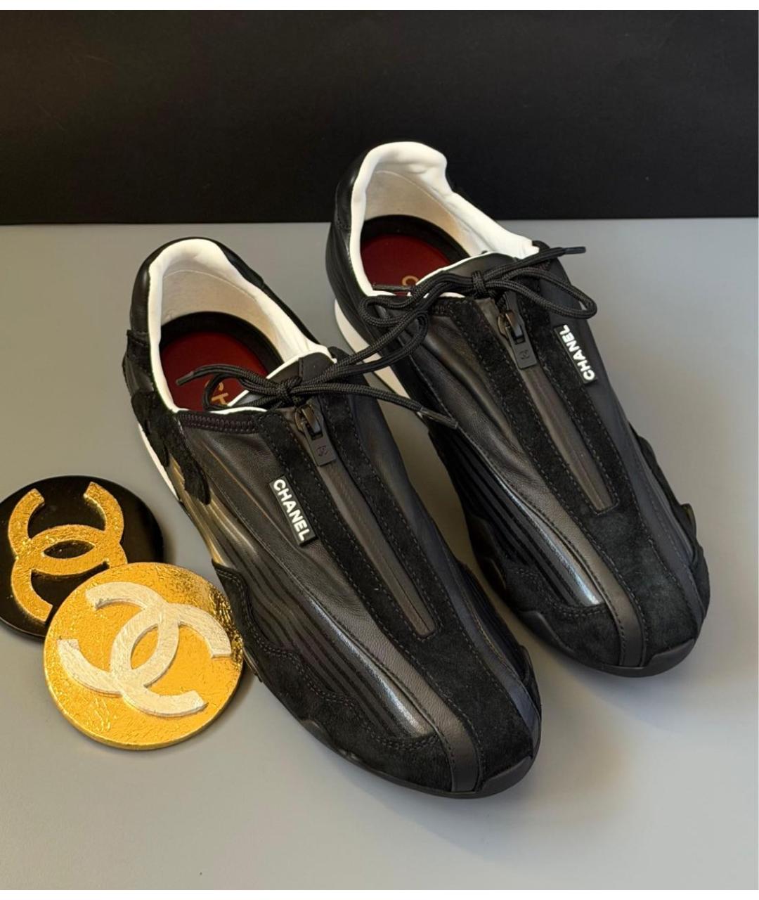 CHANEL Черные кроссовки, фото 3