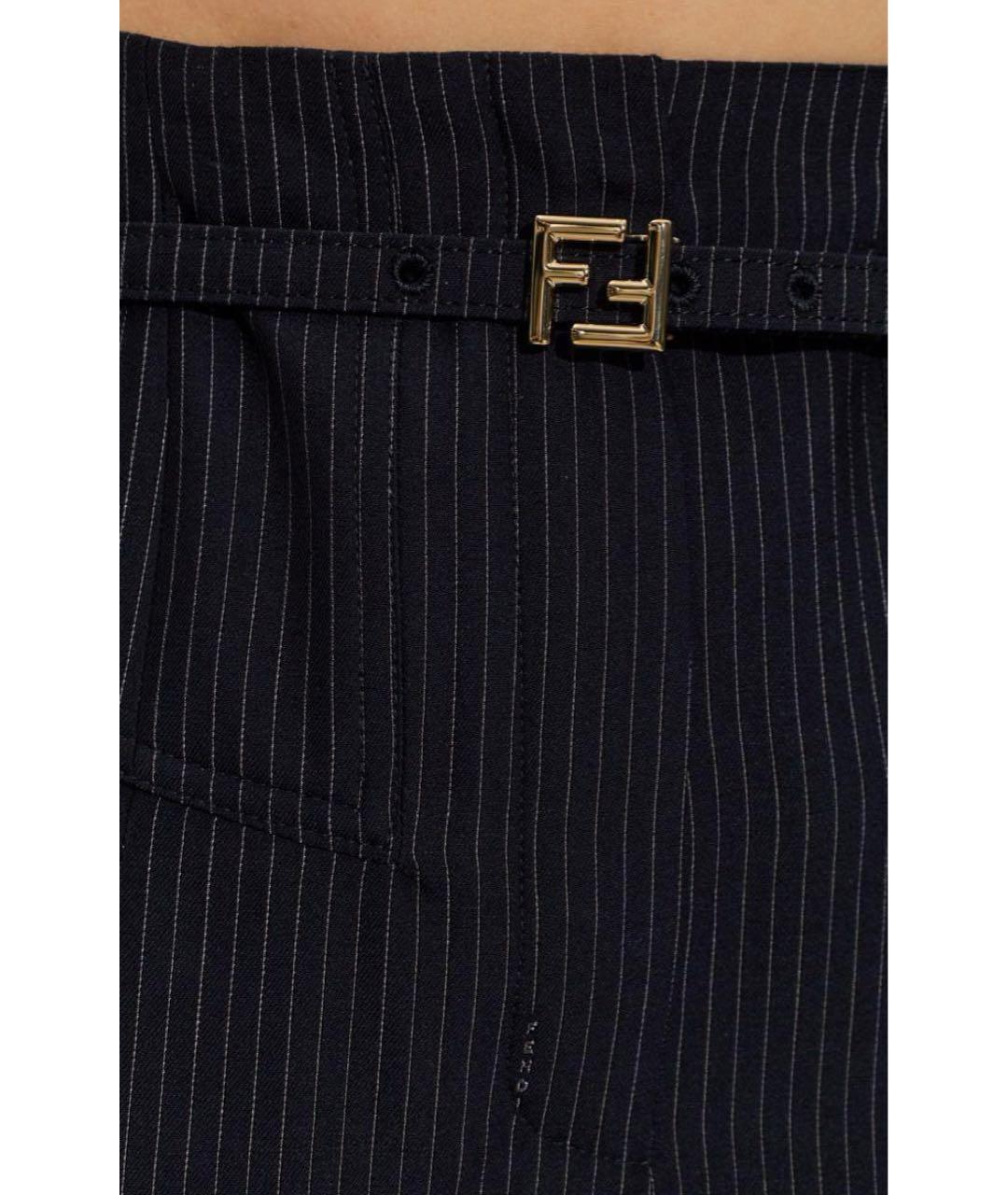FENDI Темно-синий шерстяной костюм с брюками, фото 8