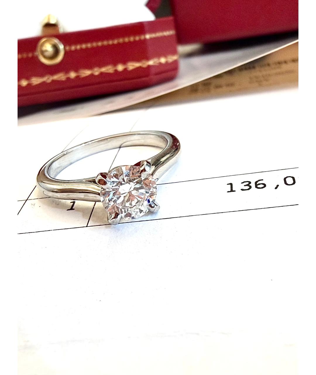 CARTIER Серебряное платиновое кольцо, фото 7