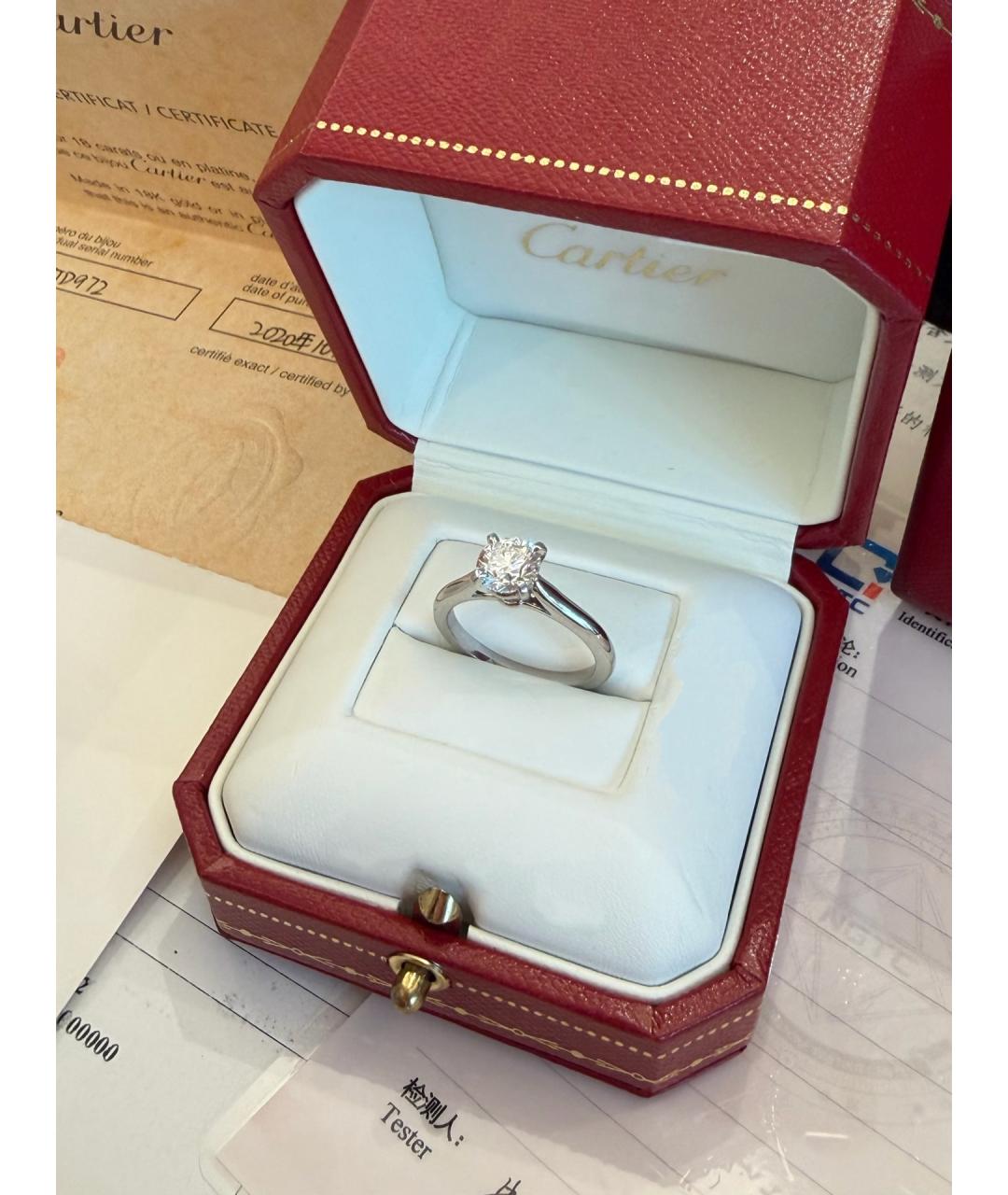 CARTIER Серебряное платиновое кольцо, фото 9