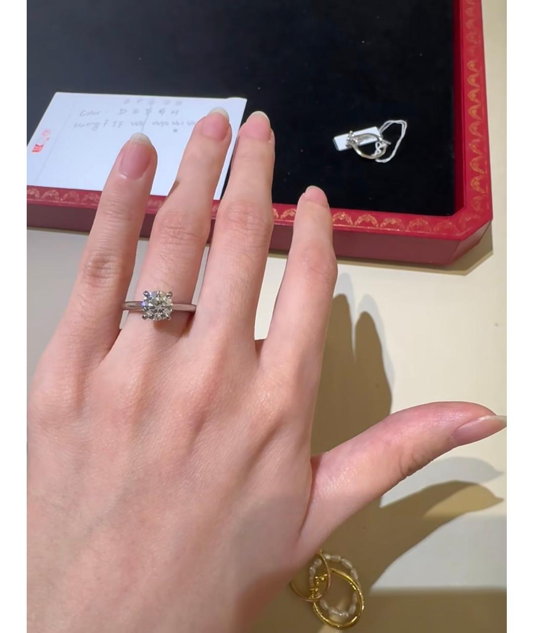 CARTIER Серебряное платиновое кольцо, фото 5