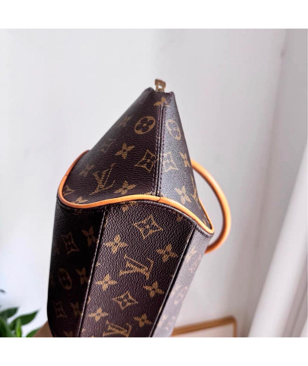 LOUIS VUITTON Коричневая сумка с короткими ручками из канвы, фото 6