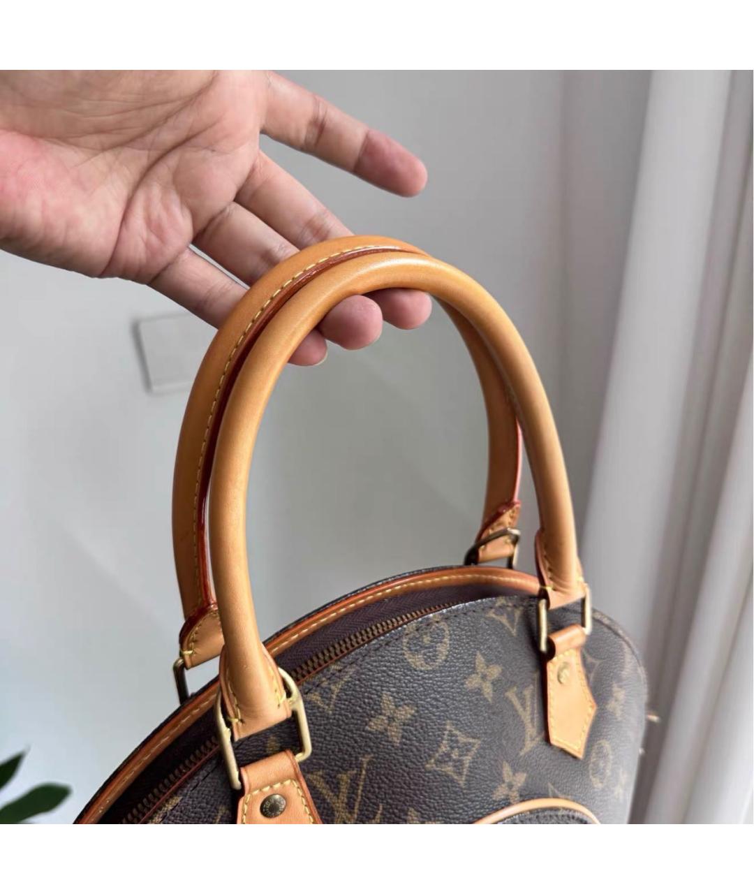 LOUIS VUITTON Коричневая сумка с короткими ручками из канвы, фото 4