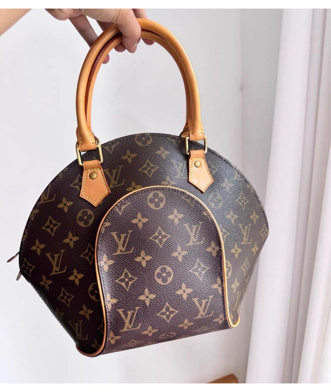LOUIS VUITTON Коричневая сумка с короткими ручками из канвы, фото 8