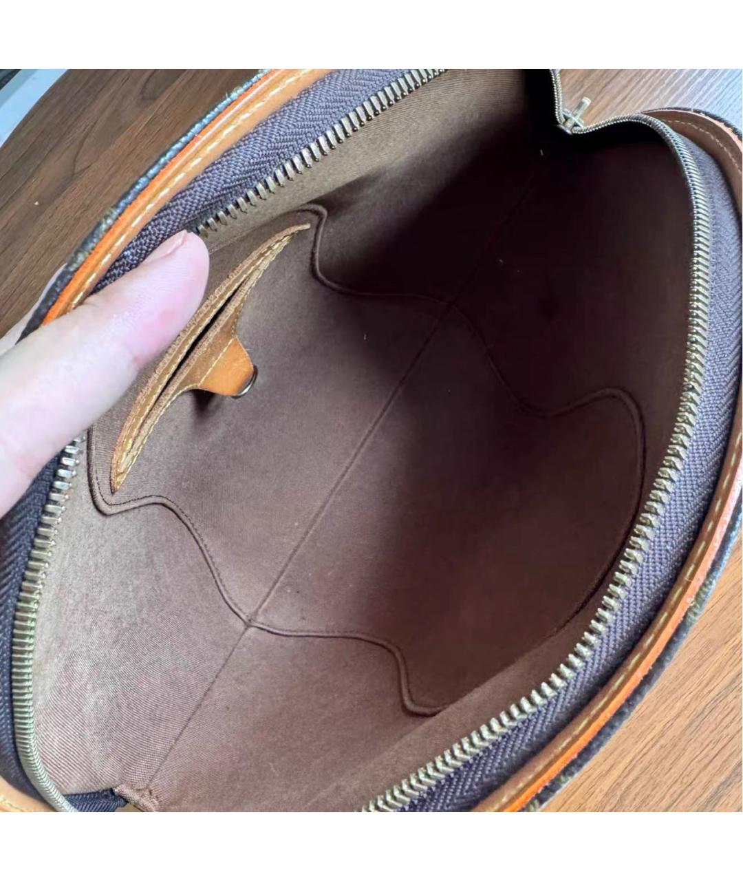 LOUIS VUITTON Коричневая сумка с короткими ручками из канвы, фото 7