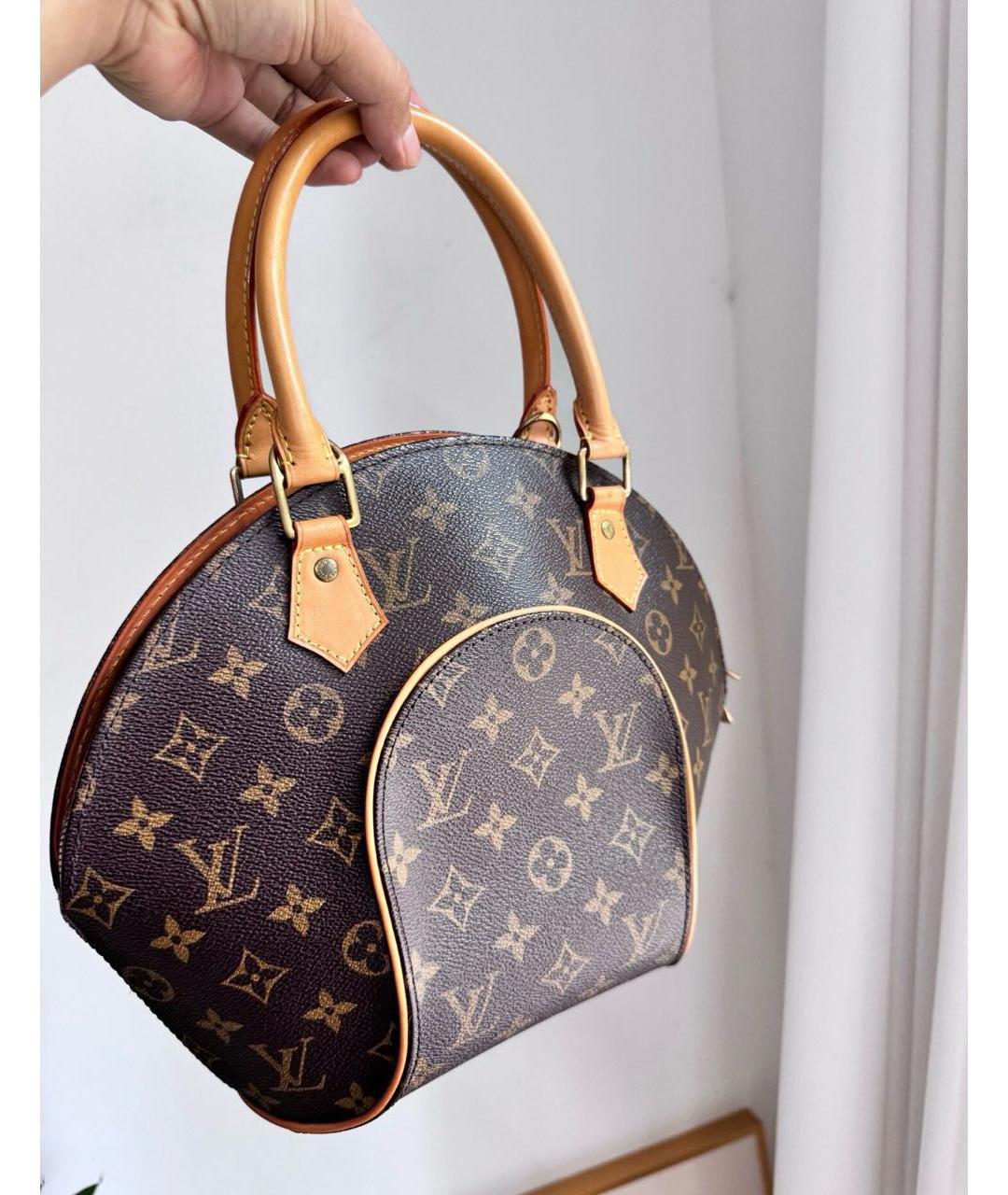 LOUIS VUITTON Коричневая сумка с короткими ручками из канвы, фото 3