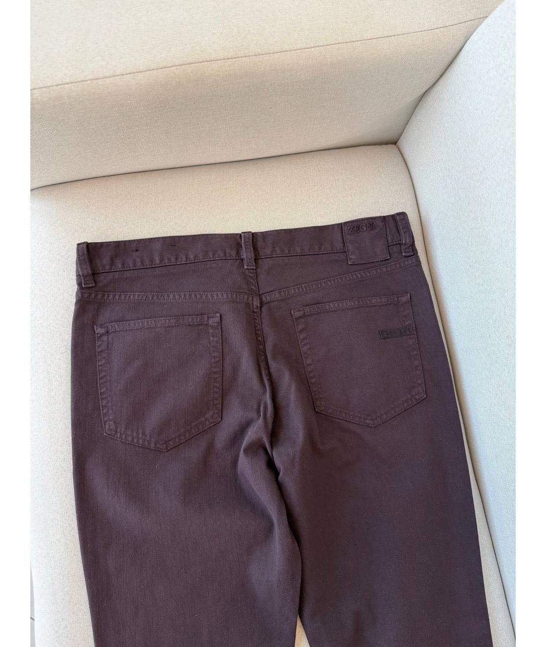 ZEGNA Коричневые джинсы скинни, фото 4