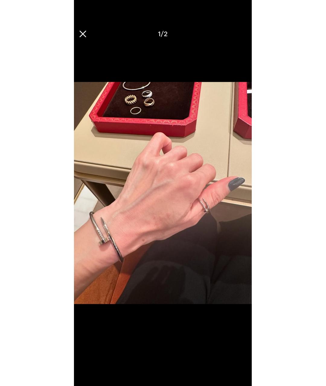 CARTIER Серебряный браслет из белого золота, фото 8