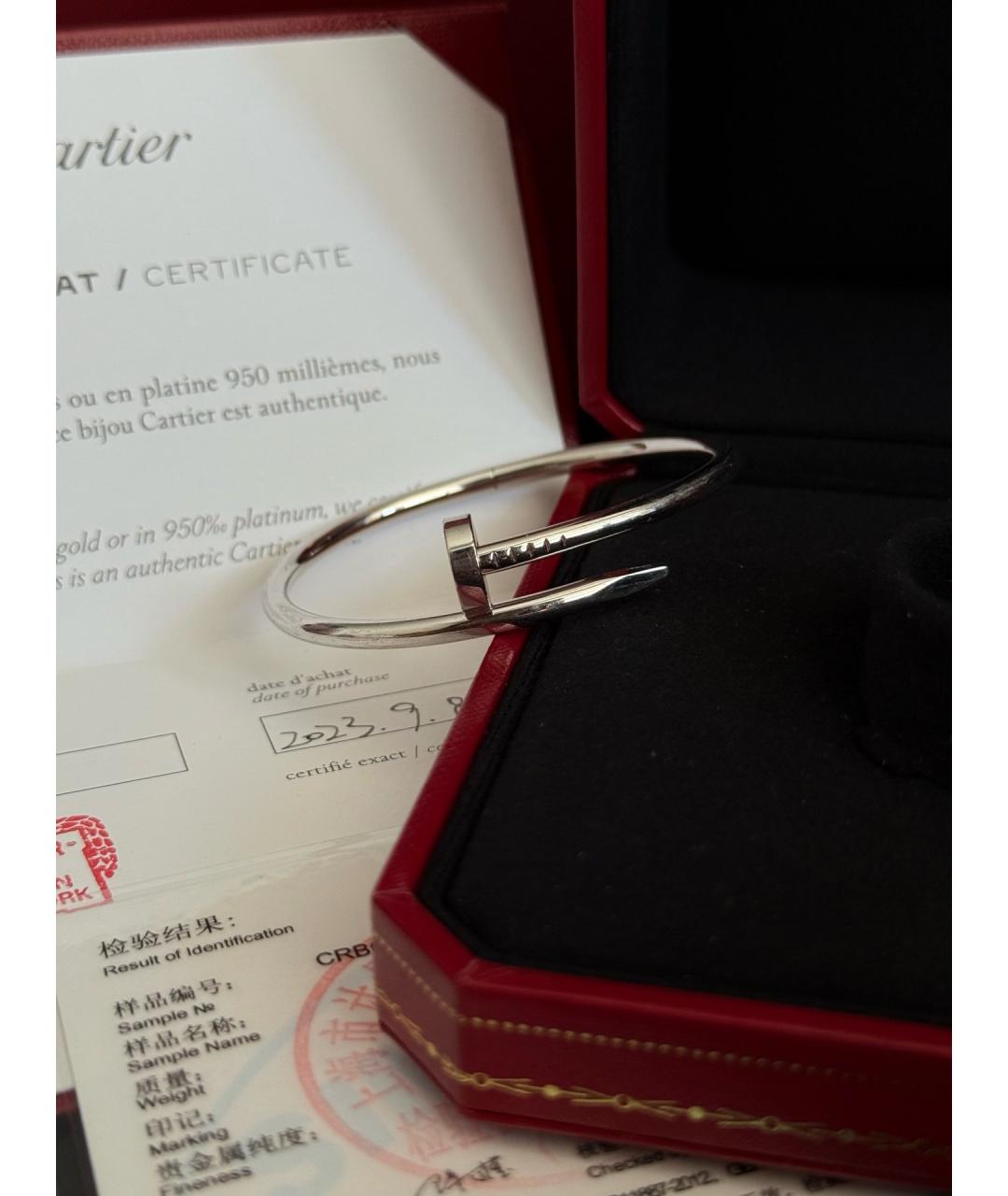 CARTIER Серебряный браслет из белого золота, фото 2