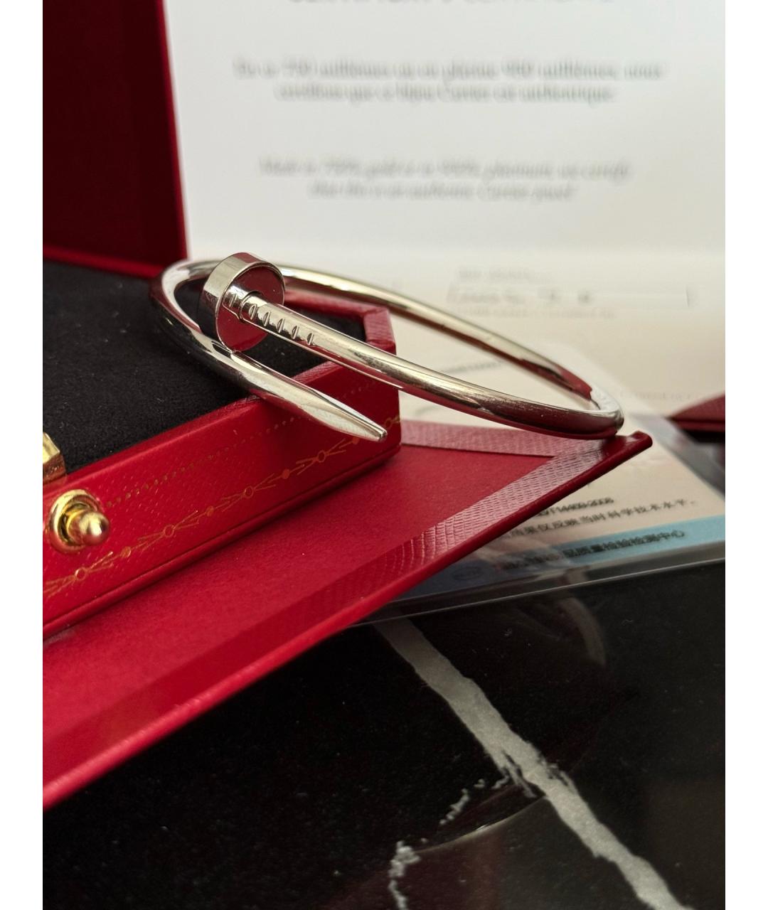 CARTIER Серебряный браслет из белого золота, фото 4