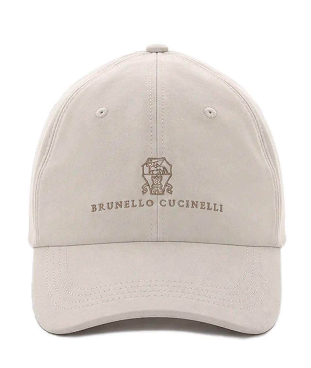 BRUNELLO CUCINELLI Бежевая хлопковая кепка/бейсболка, фото 1
