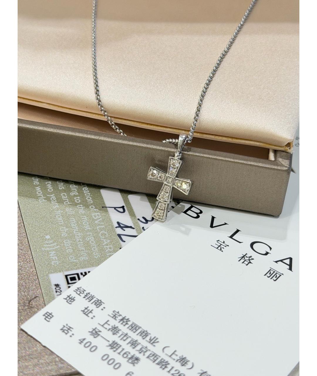 BVLGARI Серебряное колье из белого золота, фото 3