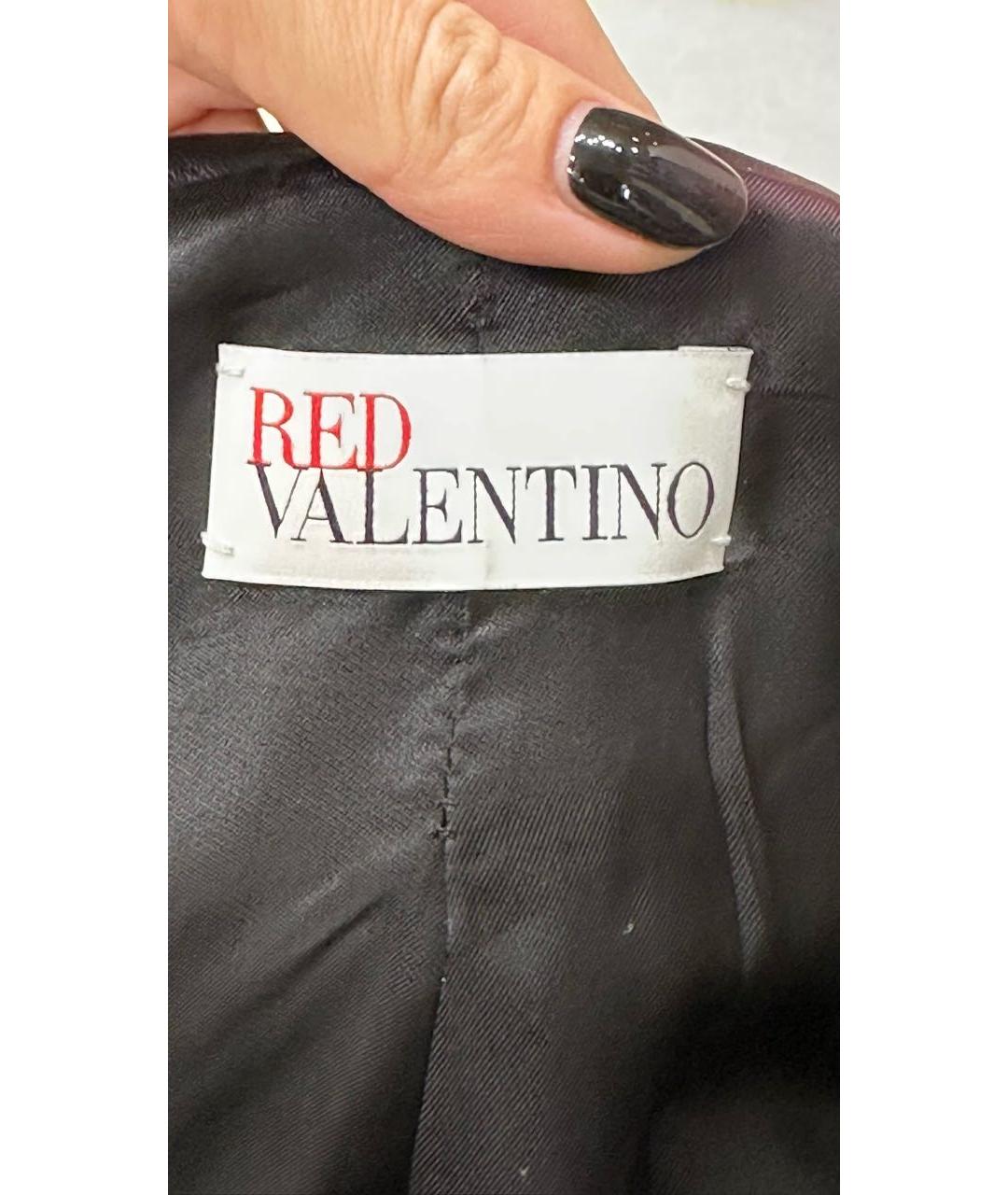 RED VALENTINO Черная кожаная куртка, фото 4