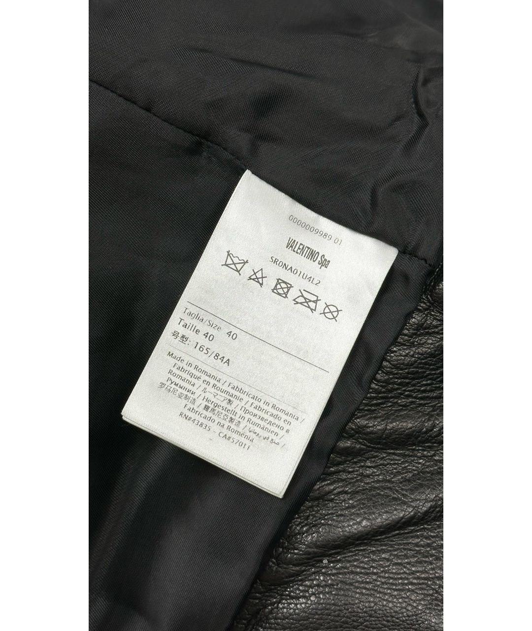 RED VALENTINO Черная кожаная куртка, фото 5