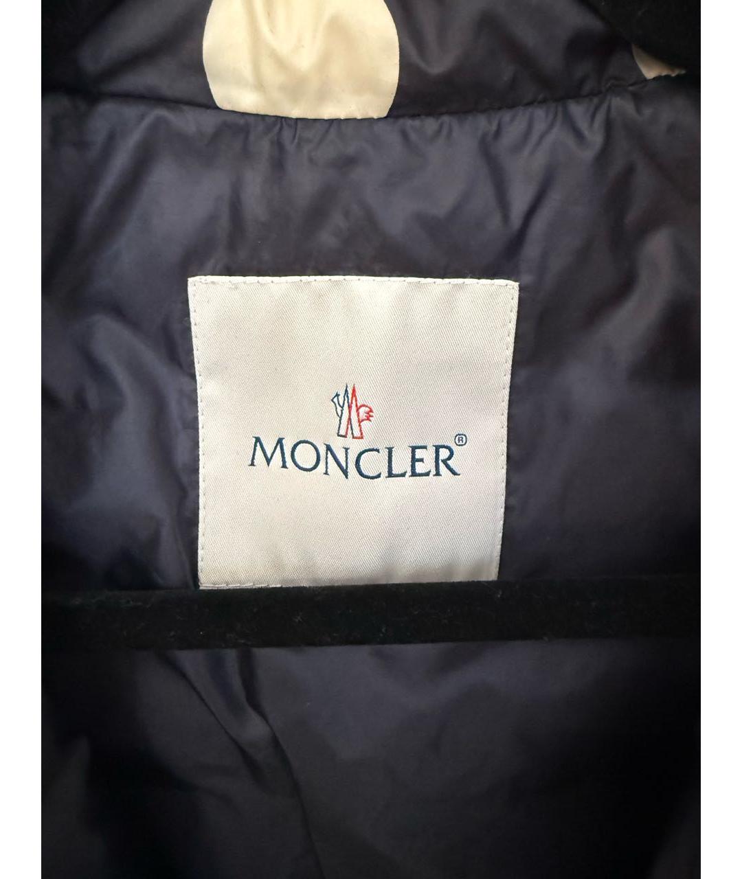 MONCLER Темно-синий полиэстеровый жилет, фото 3