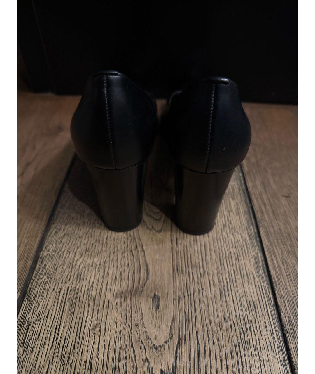 JIL SANDER Черные кожаные туфли, фото 4