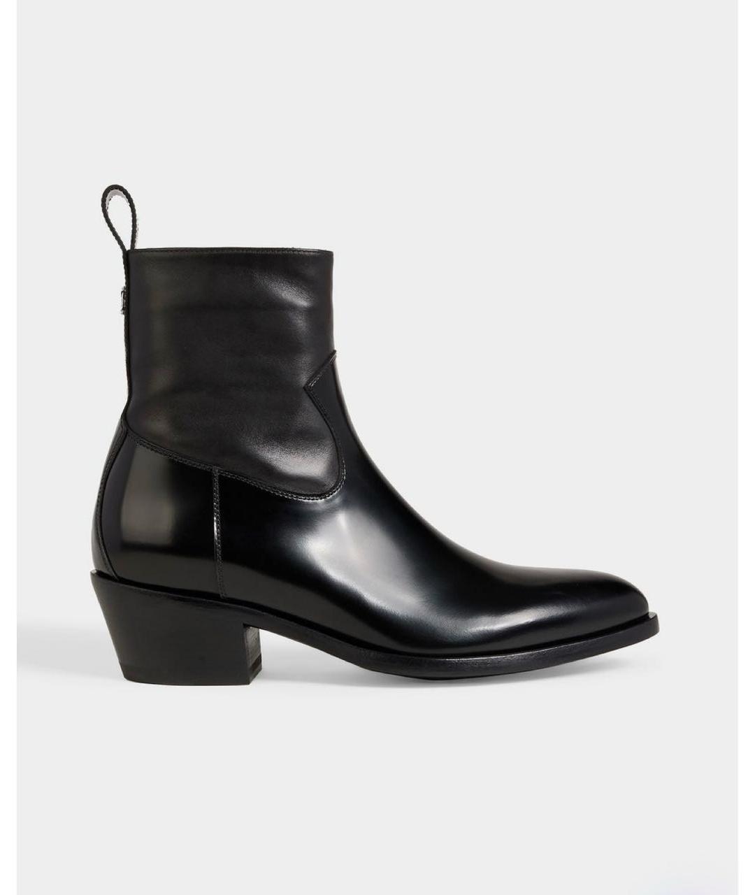 JIMMY CHOO Черные кожаные полусапоги, фото 7