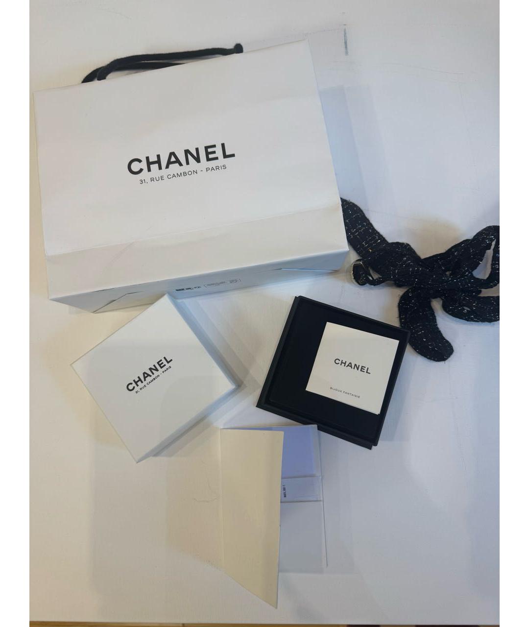 CHANEL Голубые металлические серьги, фото 5