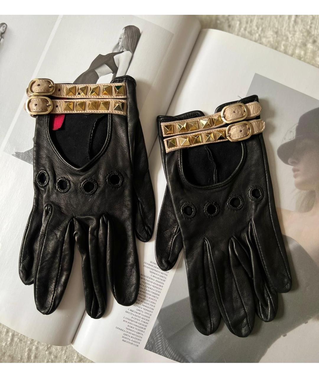 VALENTINO Черные перчатки, фото 7