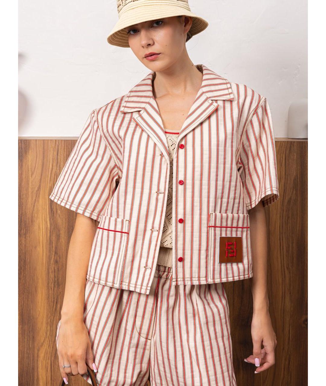 FENDI Мульти хлопковый костюм с брюками, фото 4