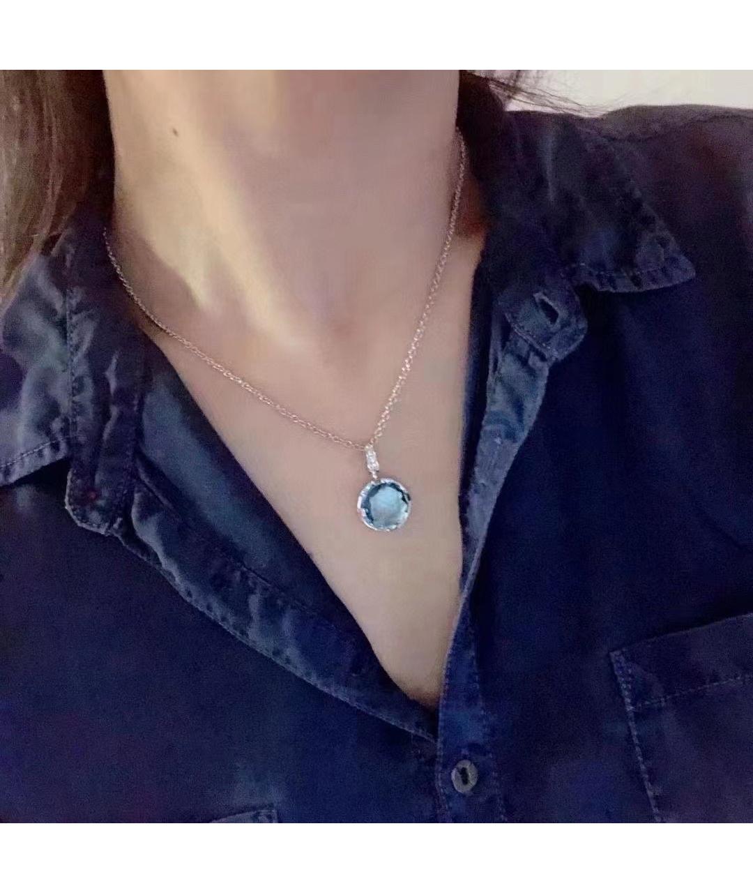 BVLGARI Серебряная подвеска из белого золота, фото 8