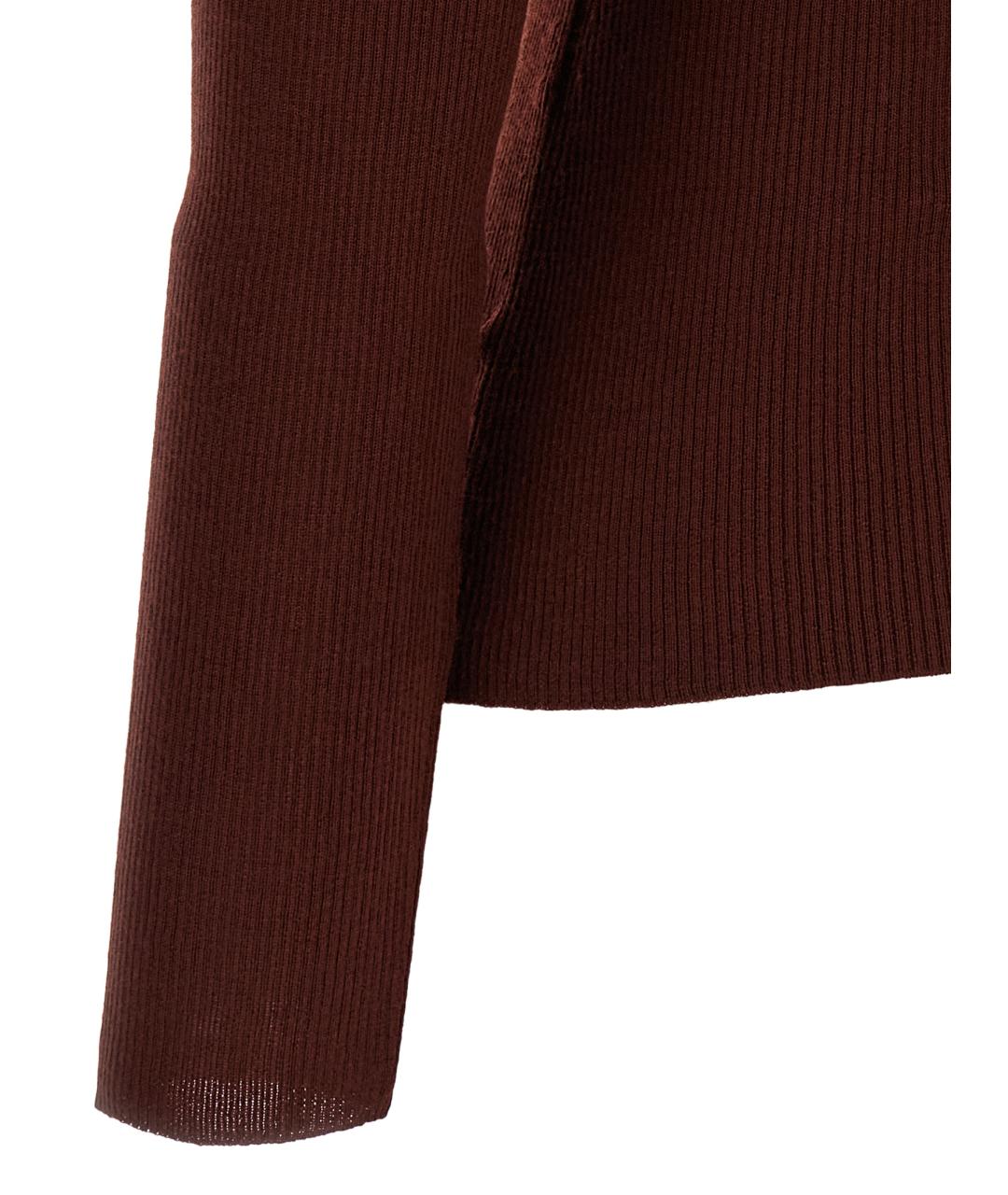 MAX MARA Бордовый шерстяной кардиган, фото 4