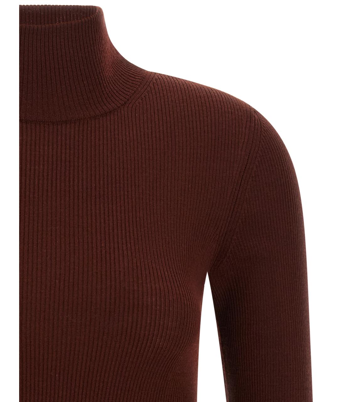 MAX MARA Бордовый шерстяной кардиган, фото 3