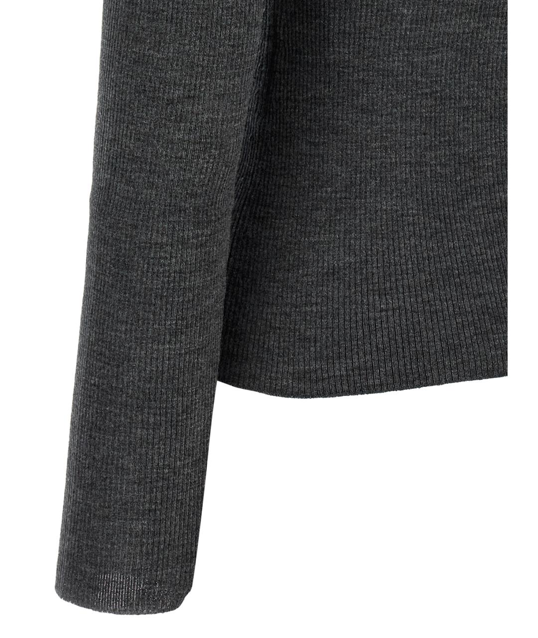 MAX MARA Серая шерстяная водолазка, фото 4