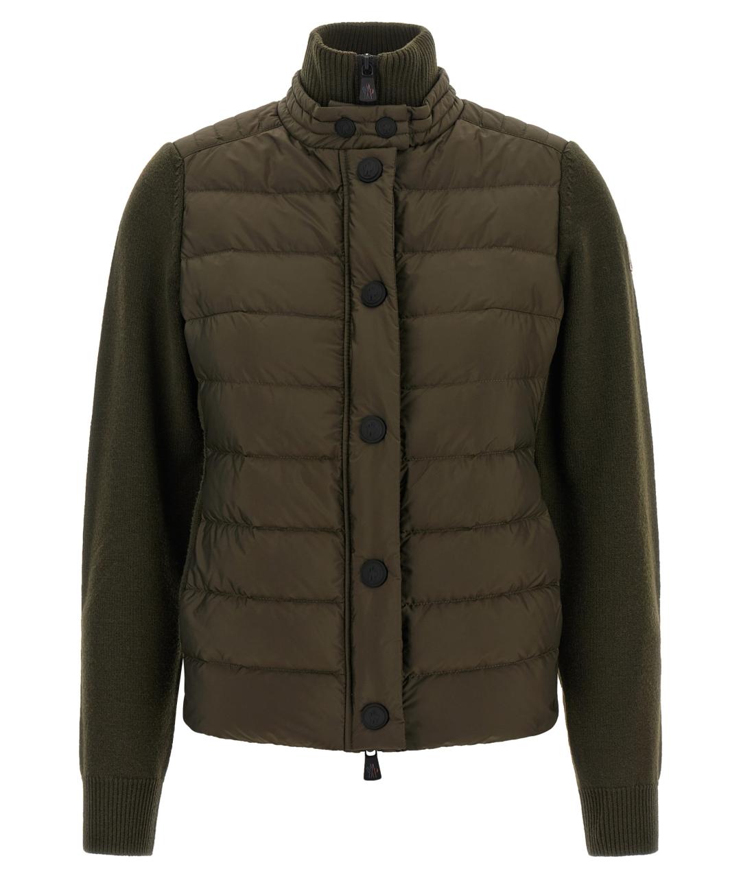 MONCLER GRENOBLE Зеленая полиамидовая куртка, фото 1