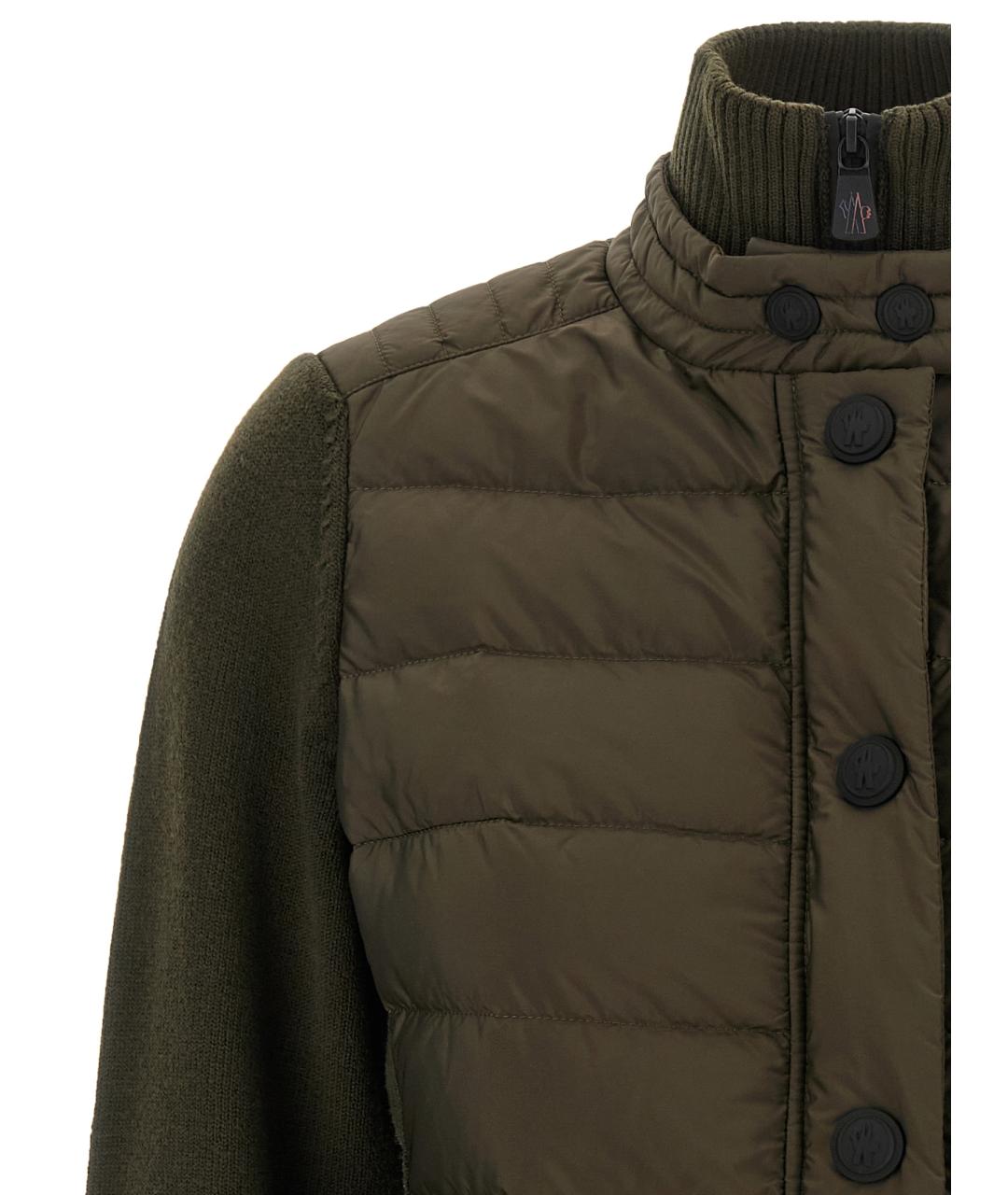 MONCLER GRENOBLE Зеленая полиамидовая куртка, фото 3