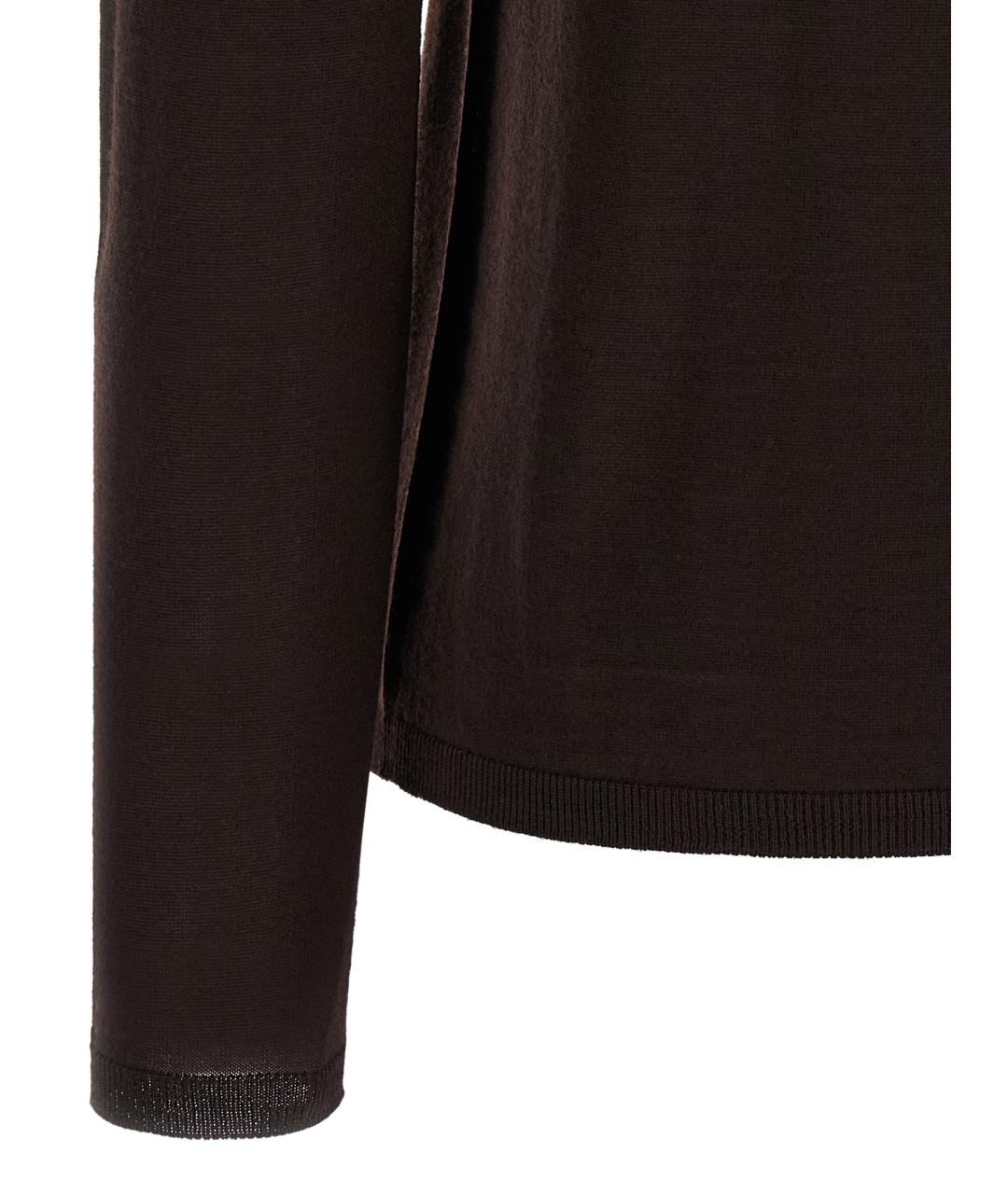 MAX MARA Коричневая шерстяная водолазка, фото 4