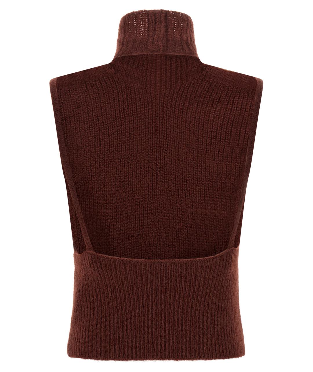MAX MARA Бордовая шерстяная жилетка, фото 2