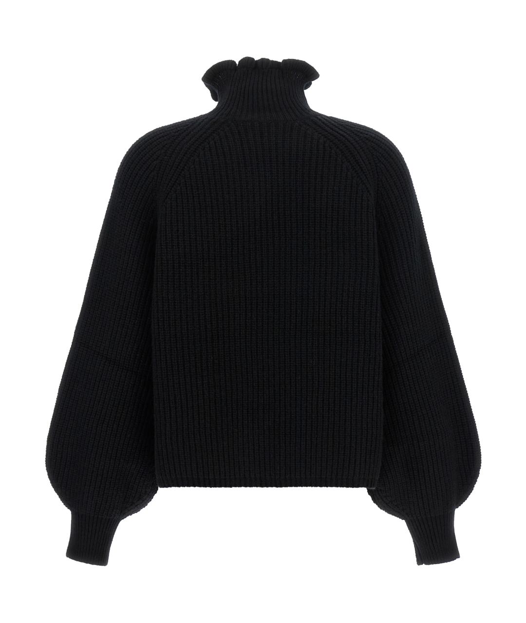 MAX MARA Черный шерстяной джемпер / свитер, фото 2