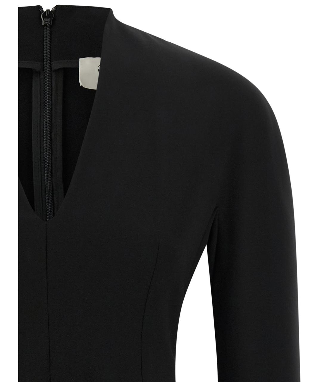 SPORTMAX Черное вискозное платье, фото 3