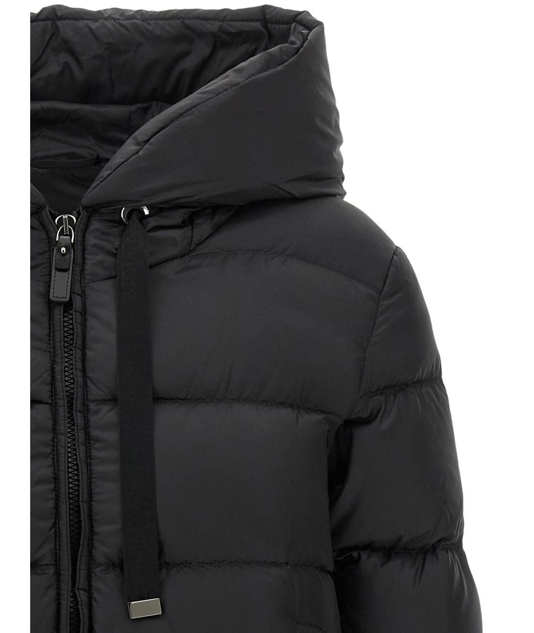 MAX MARA Черный полиэстеровый пуховик, фото 3