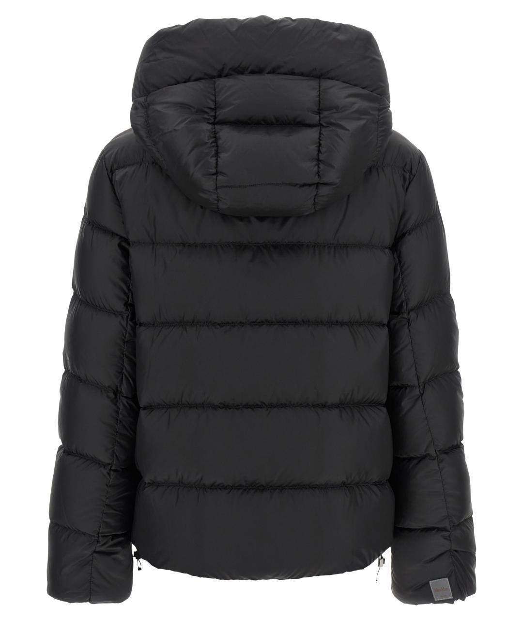 MAX MARA Черный полиэстеровый пуховик, фото 2