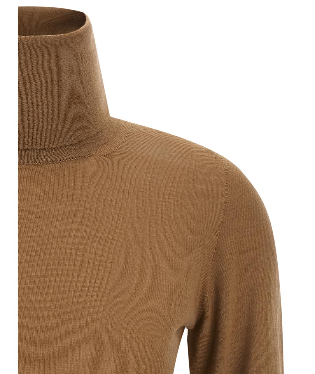 MAX MARA Бежевая шерстяная водолазка, фото 3