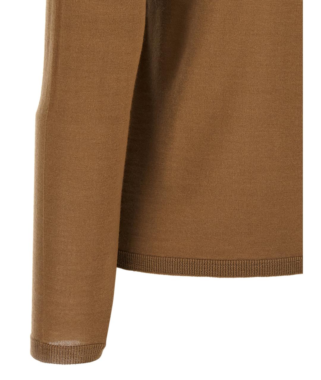 MAX MARA Бежевая шерстяная водолазка, фото 4