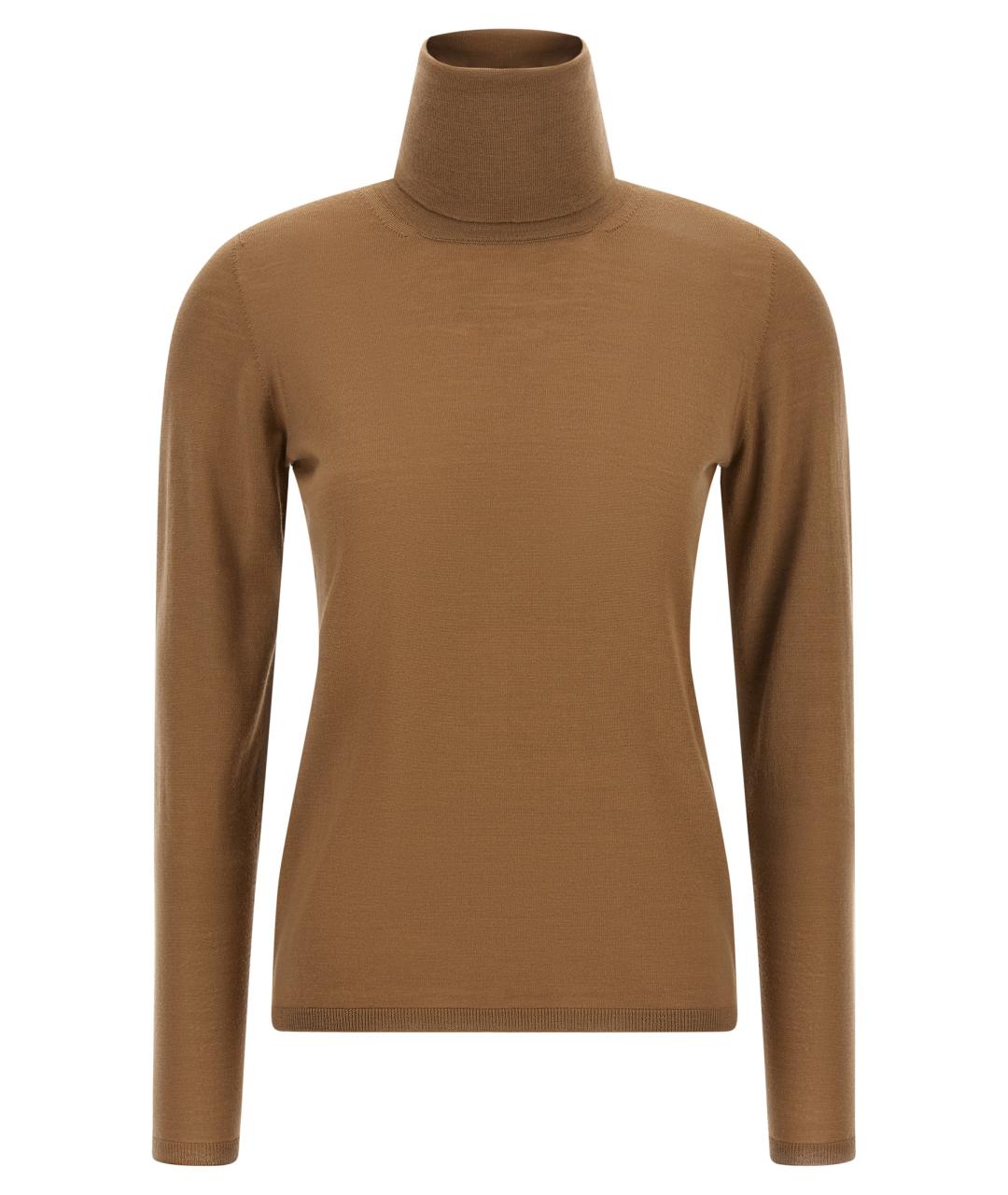 MAX MARA Бежевая шерстяная водолазка, фото 1