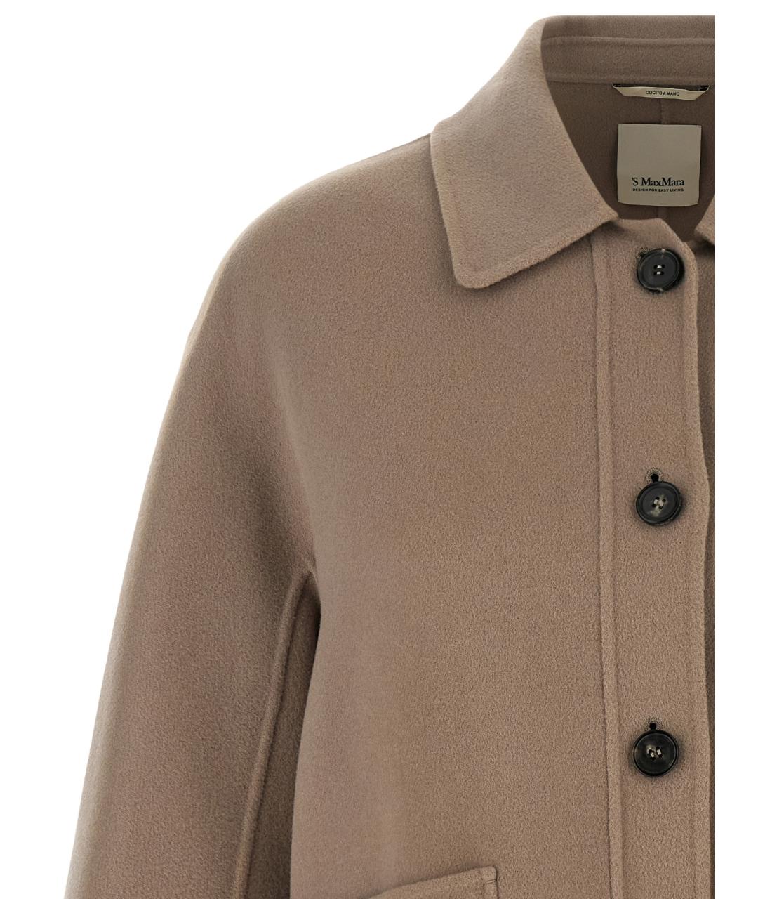 'S MAX MARA Бежевая шерстяная куртка, фото 3