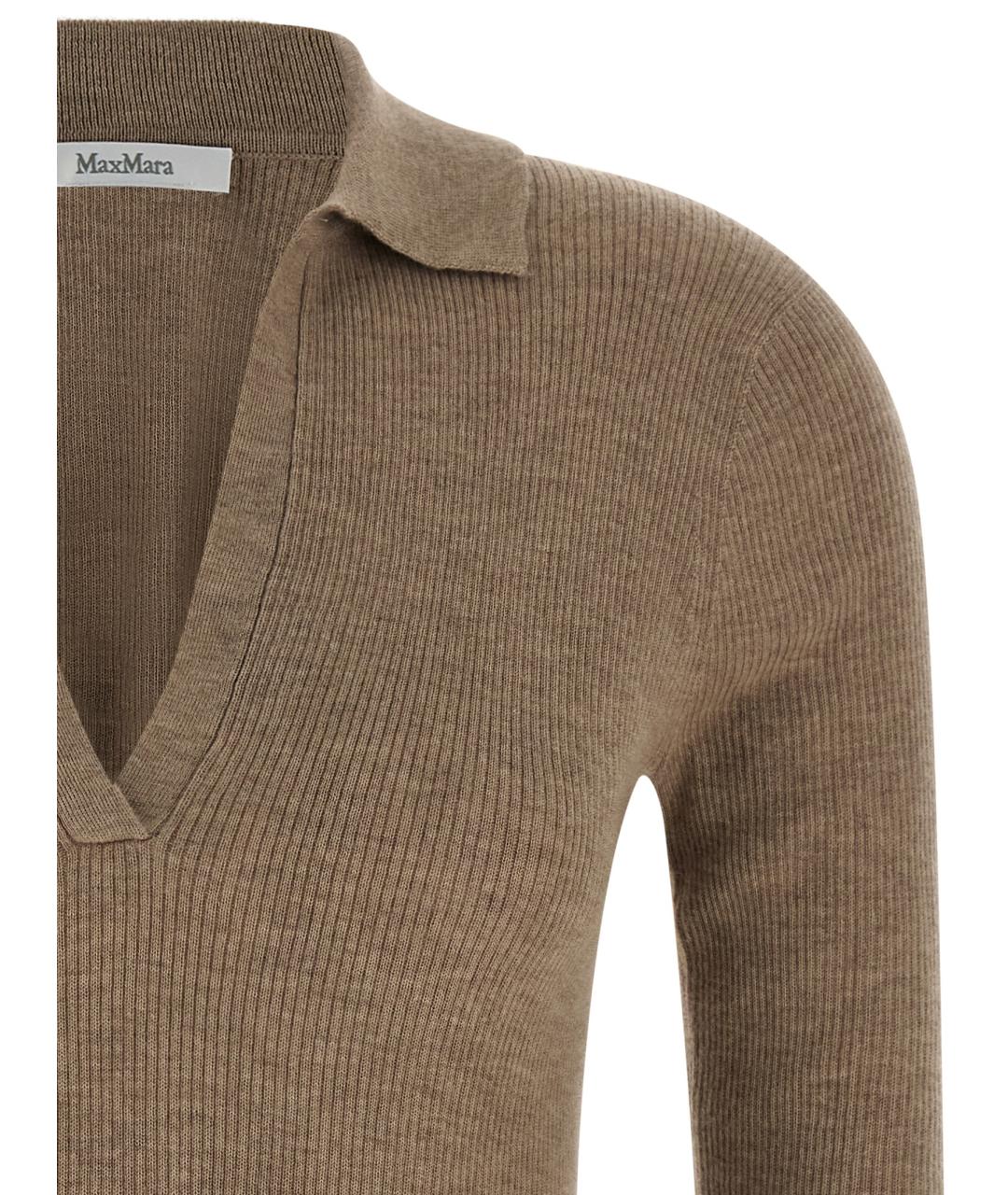 MAX MARA Бежевый кашемировый джемпер / свитер, фото 3