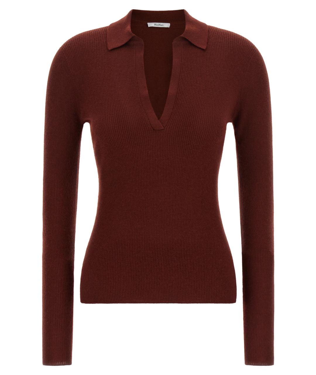 MAX MARA Бордовый кашемировый джемпер / свитер, фото 1