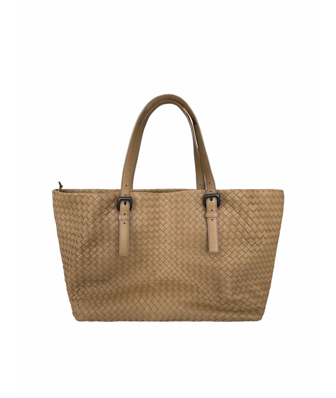 BOTTEGA VENETA Коричневая кожаная сумка тоут, фото 1