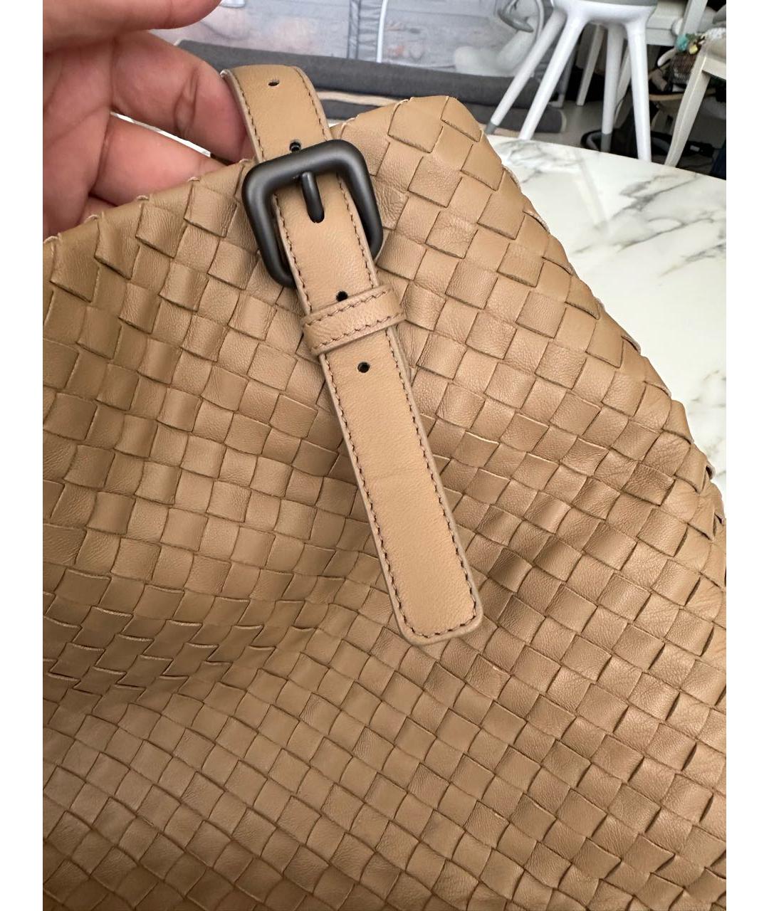 BOTTEGA VENETA Коричневая кожаная сумка тоут, фото 5